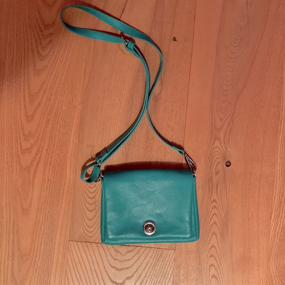 teal green purse